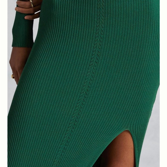 New Anthropologie Seamed Knit Maxi Fall Dress 🍂🍁 - Picture 10 of 11